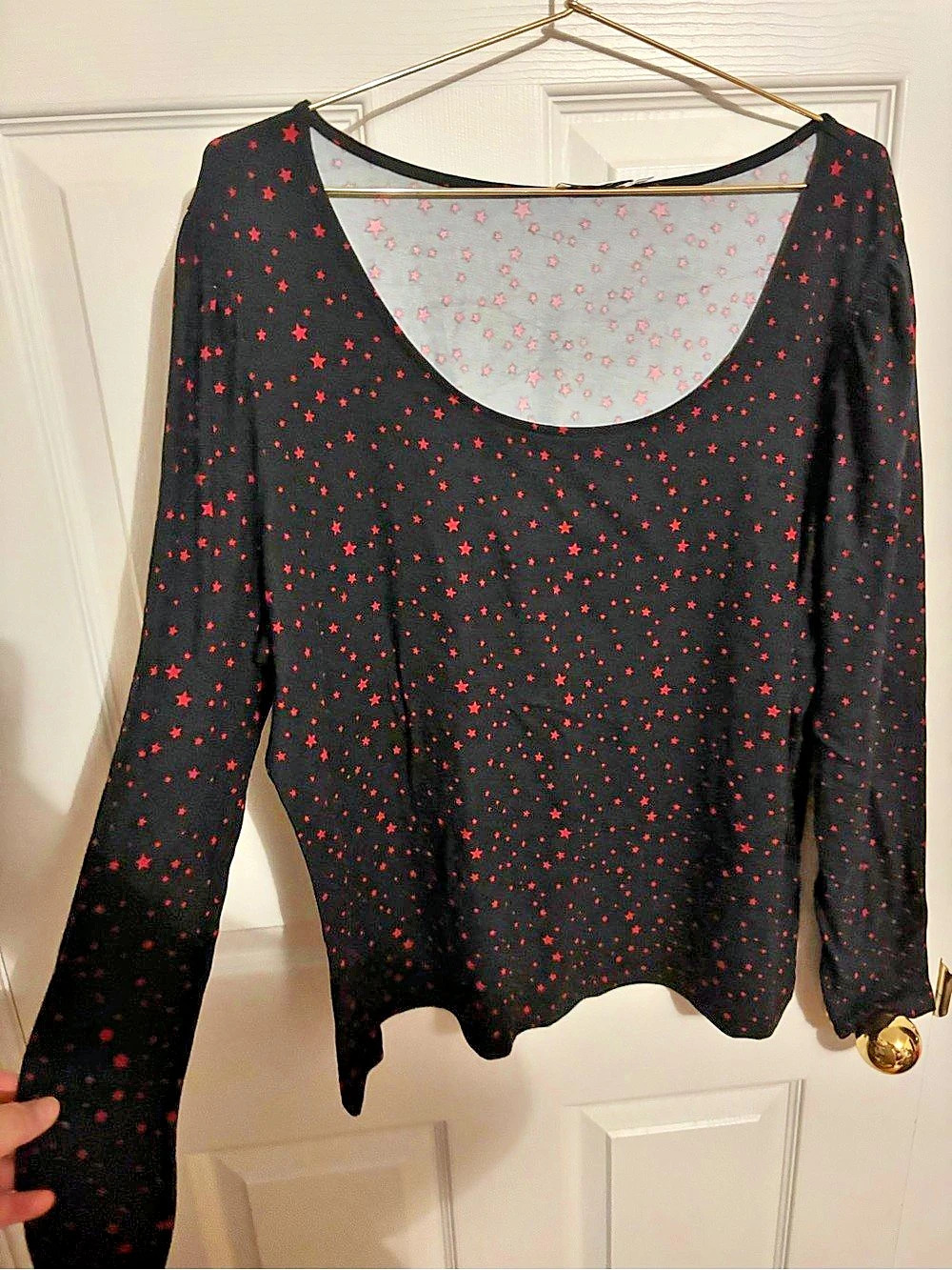 RICKI'S Floral Long Sleeve Top in Black & Pink Size XL